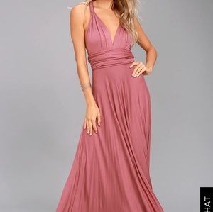 Lulus RUSTY ROSE MAXI DRESS